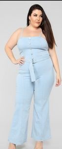 Light denim jumpsuit